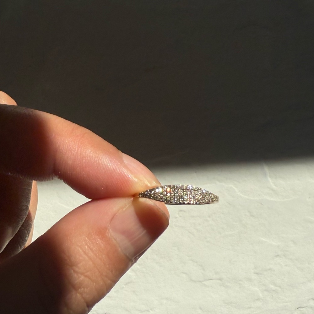 Quince 14k Gold Pave Slim Signet Ring